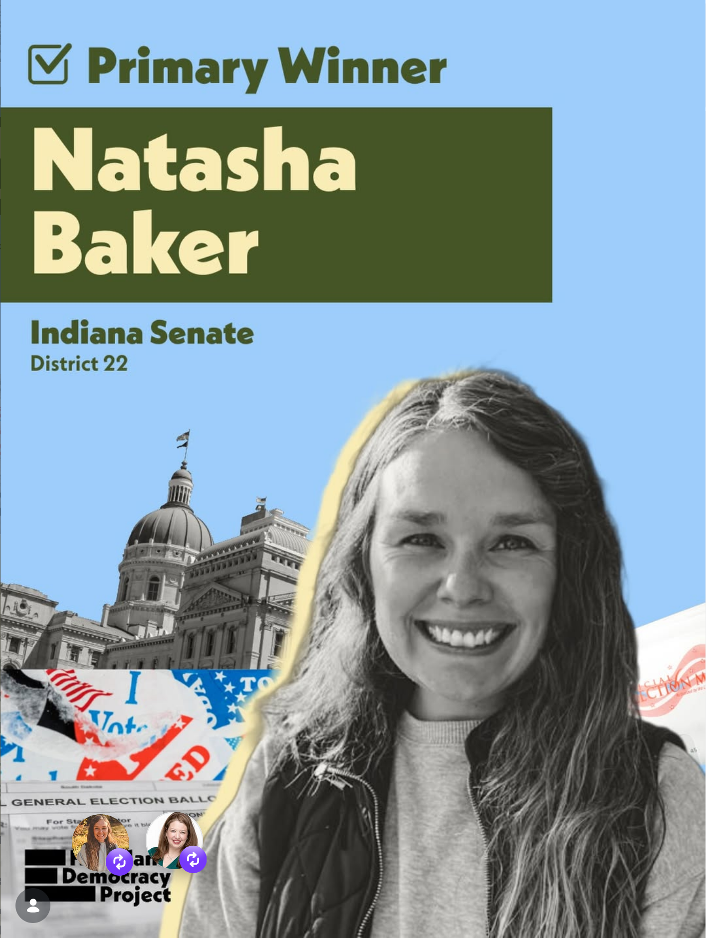 Primary winner Natasha Baker!