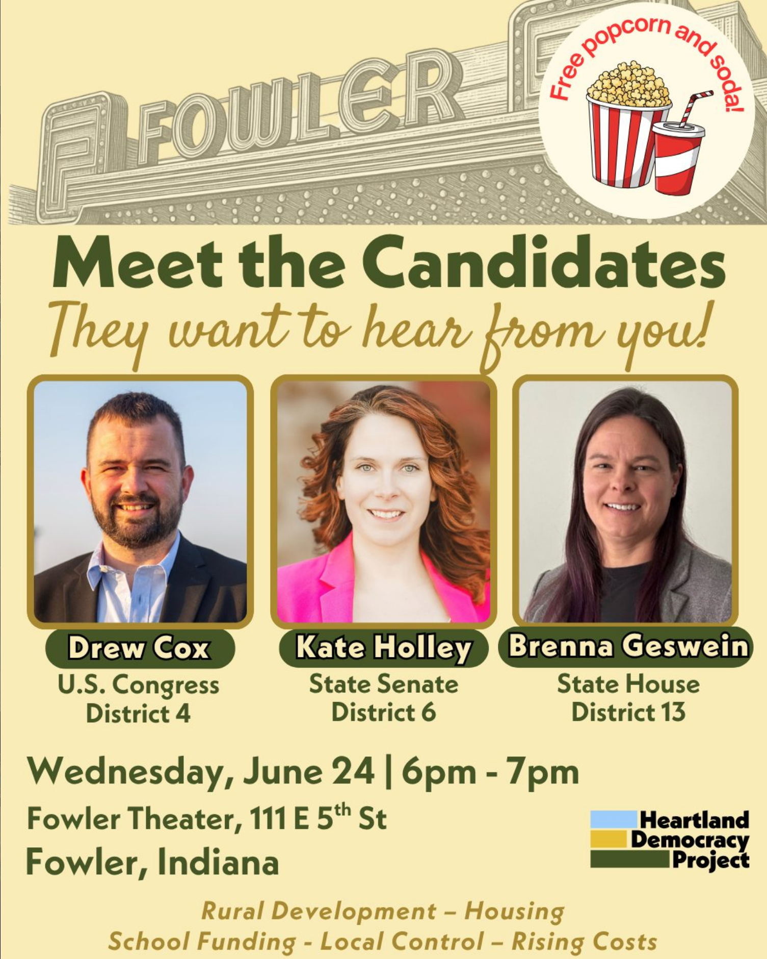 Meet the candidates at Fowler Theater