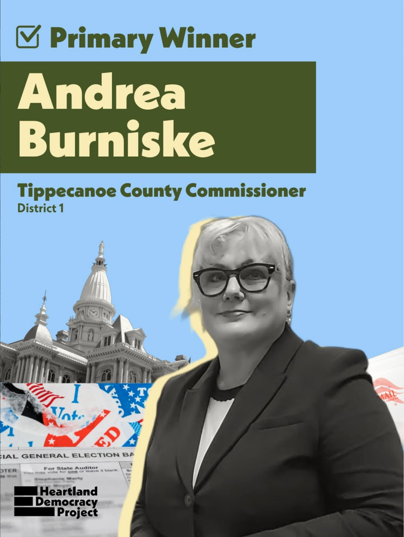 Primary winner Andrea Burniske