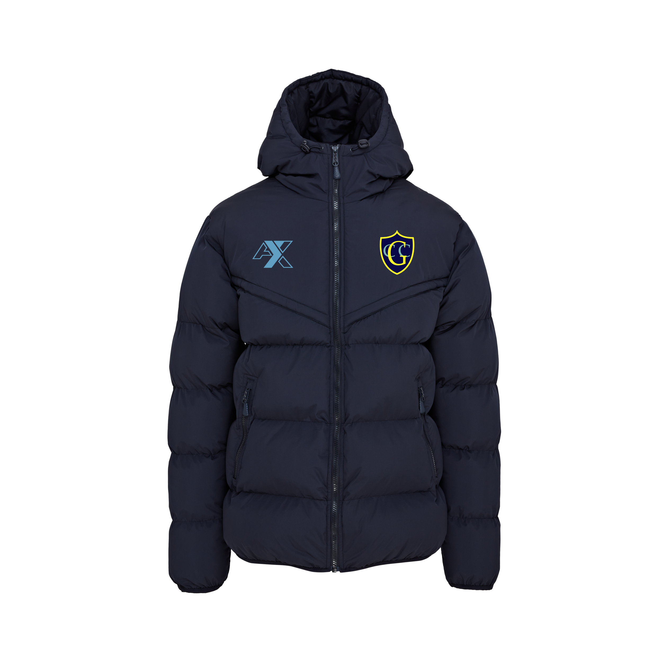 GCC Shield puffer Jacket navy - front.png