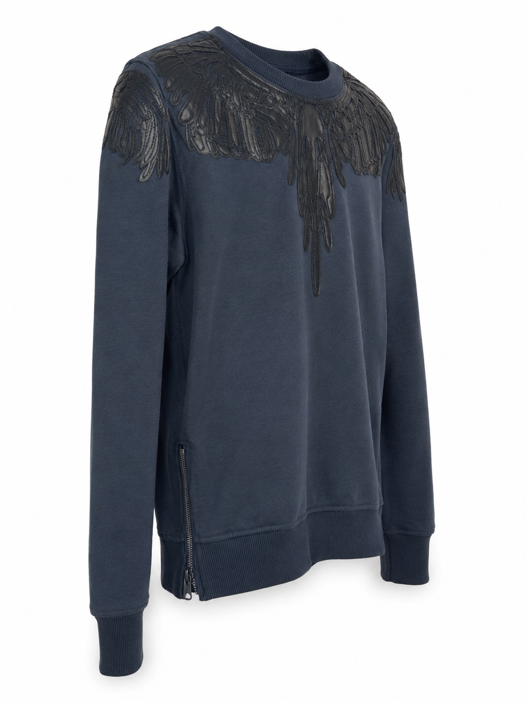 Nudie Jeans Co navy sweatshirt side profile
