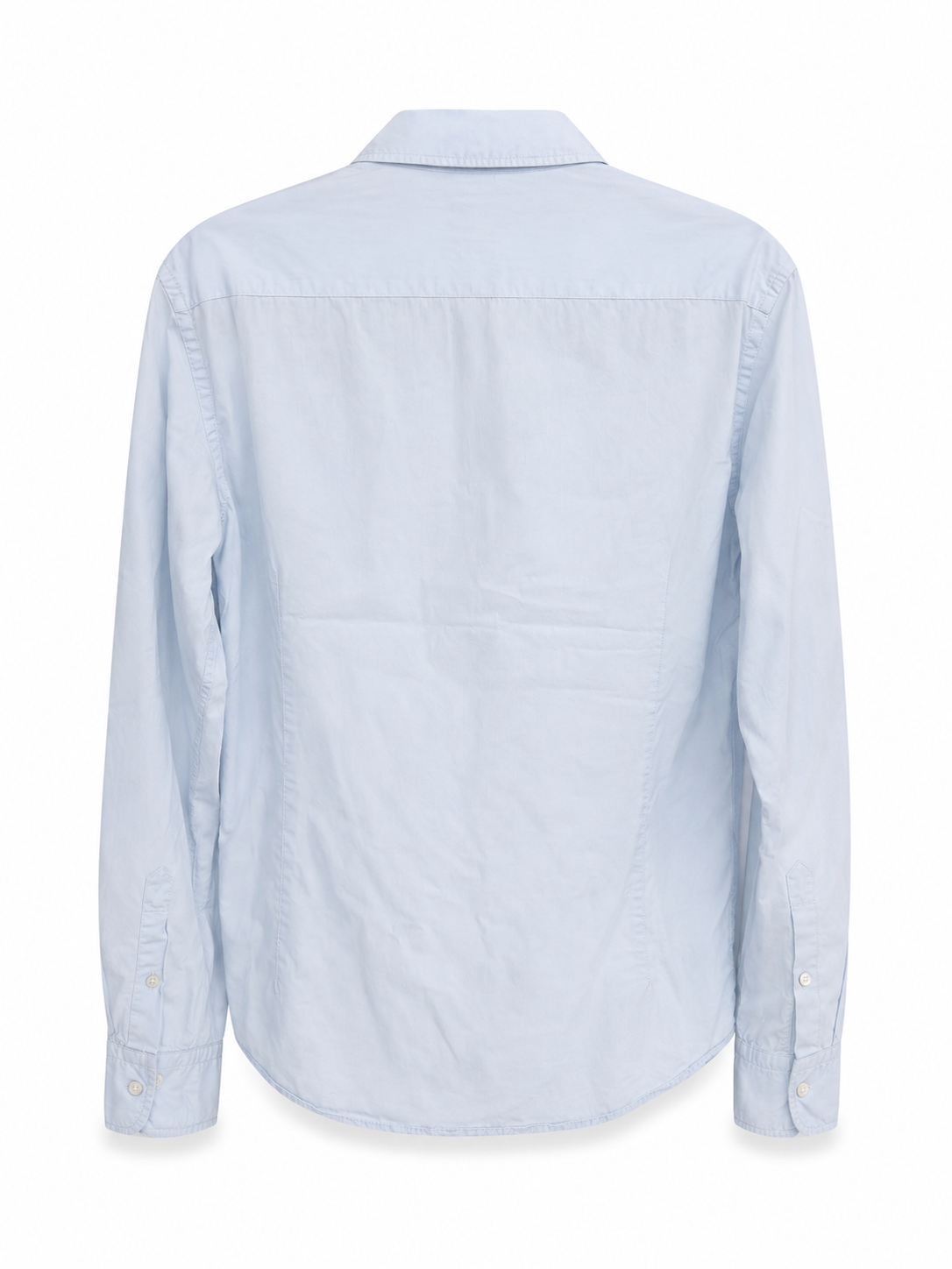Massimo Dutti men’s light blue shirt back view featuring a clean minimalist silhouette