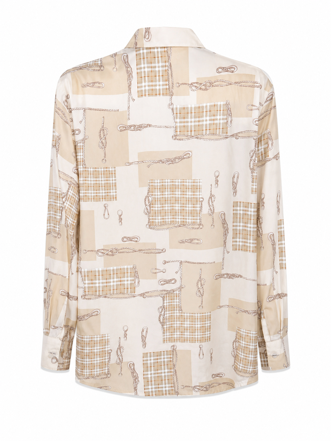 Burberrys vintage designer blouse back ghost mannequin view