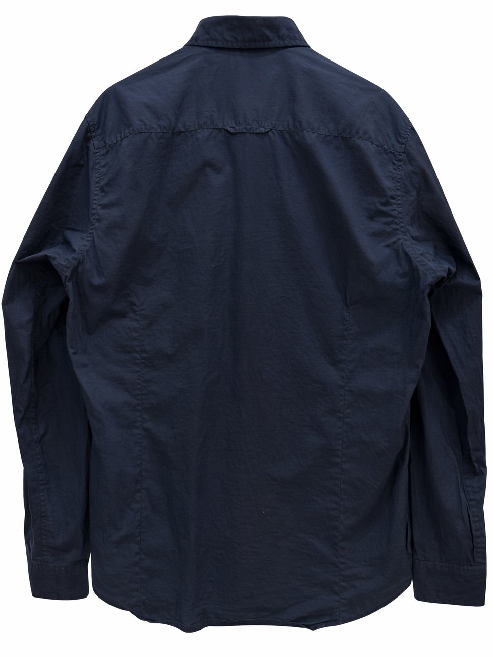 U.S. Polo Assn. navy long sleeve shirt back view minimal design mens shirt