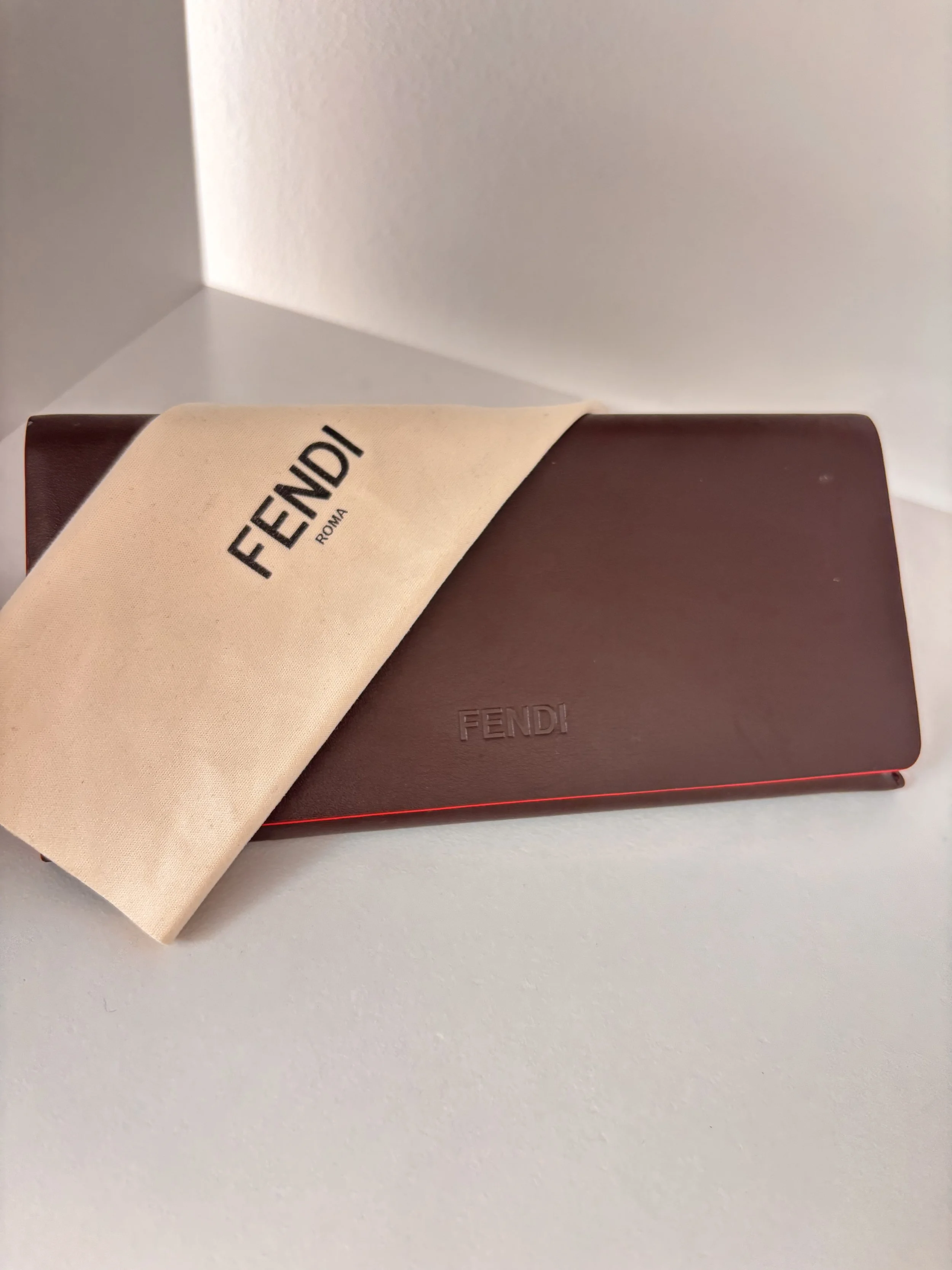 Fendi sunglasses original case and Fendi Roma dust cloth
