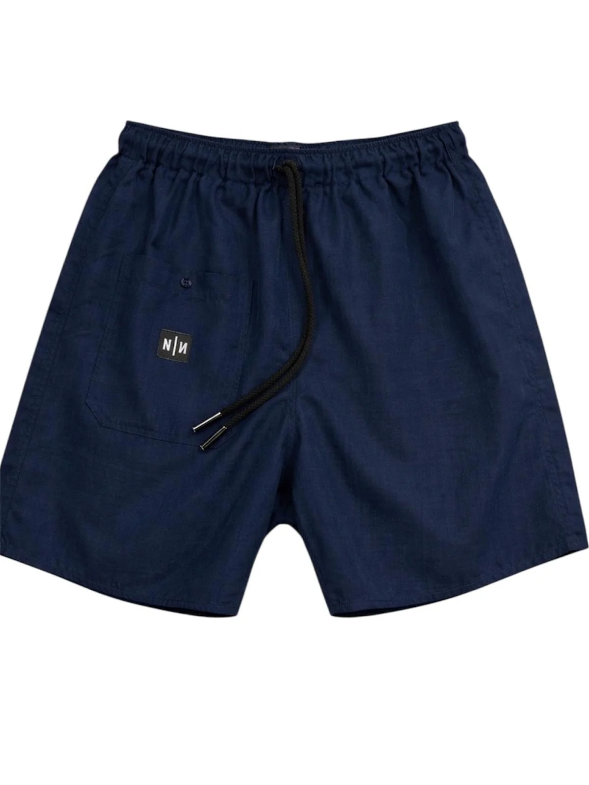 Nafsi unisex harem shorts navy blue front
