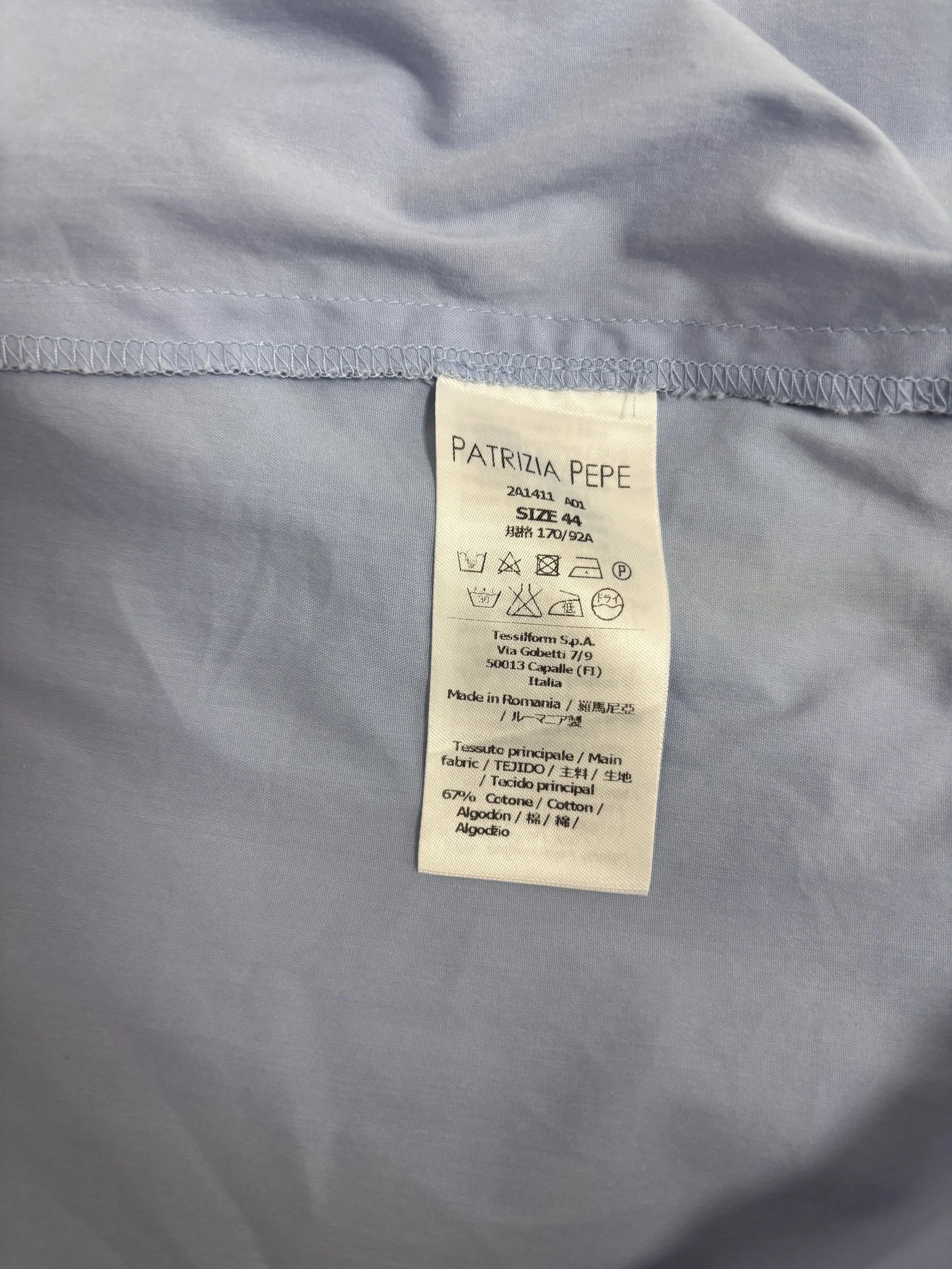Patrizia Pepe designer dress brand label close-up
