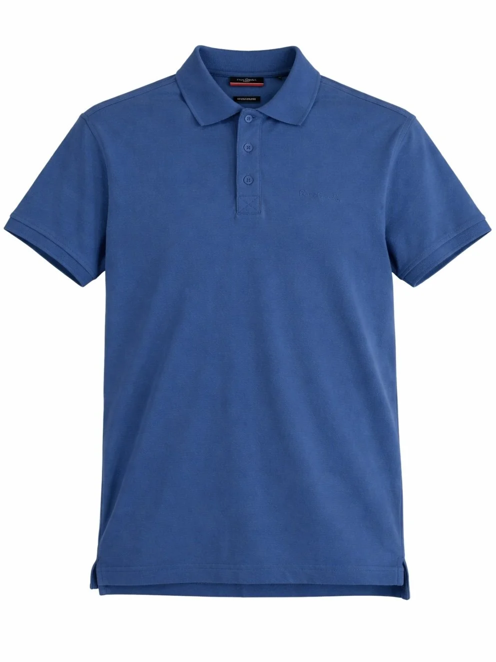Pierre Cardin blue men’s polo shirt front view short sleeve cotton