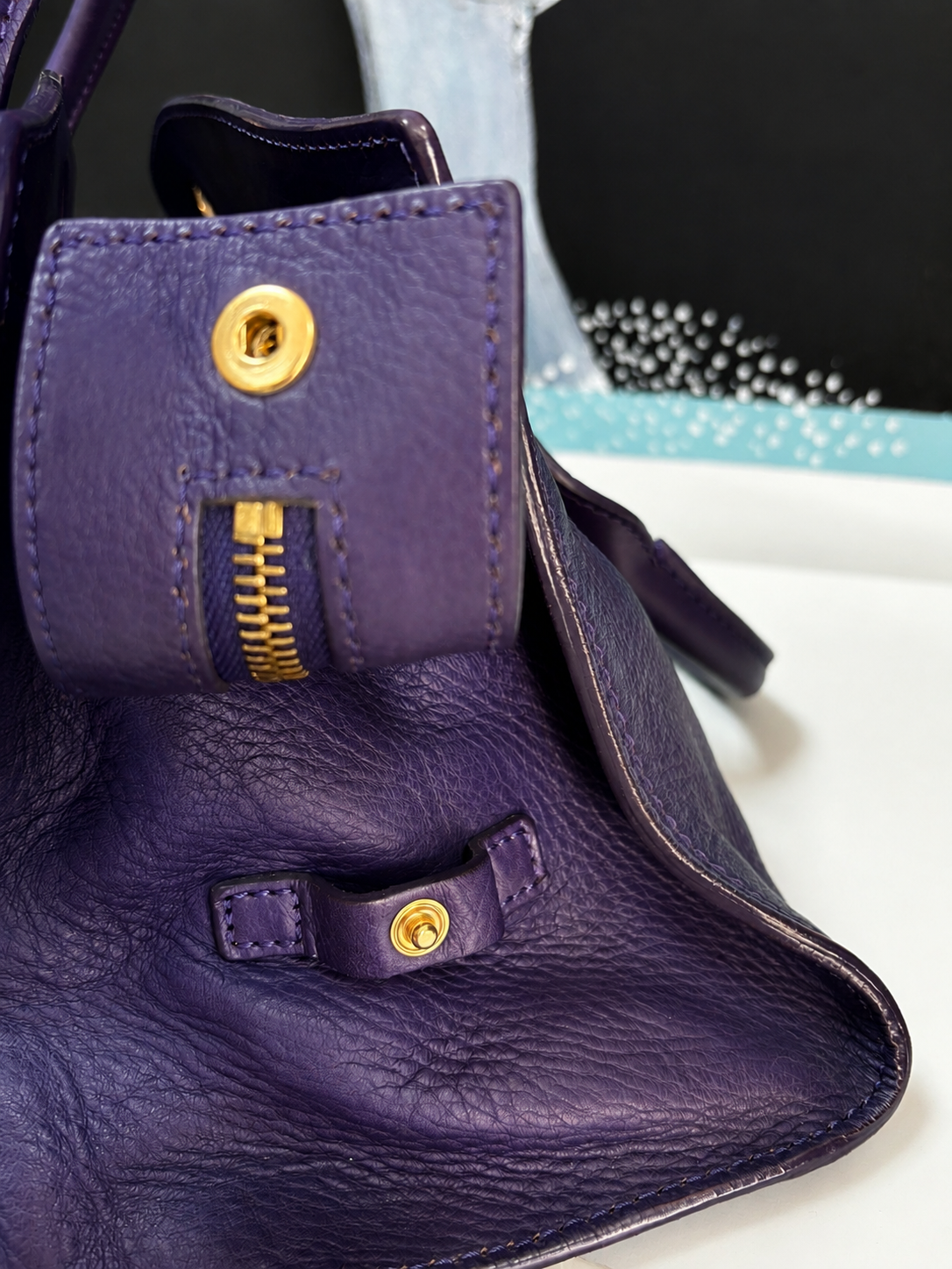 Celine vintage Ring Bag side hardware detail