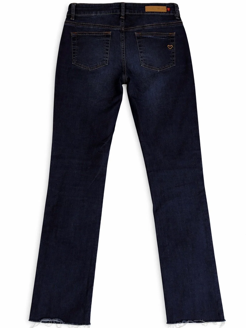 Dark blue Love Moschino jeans back view with signature heart pocket detail