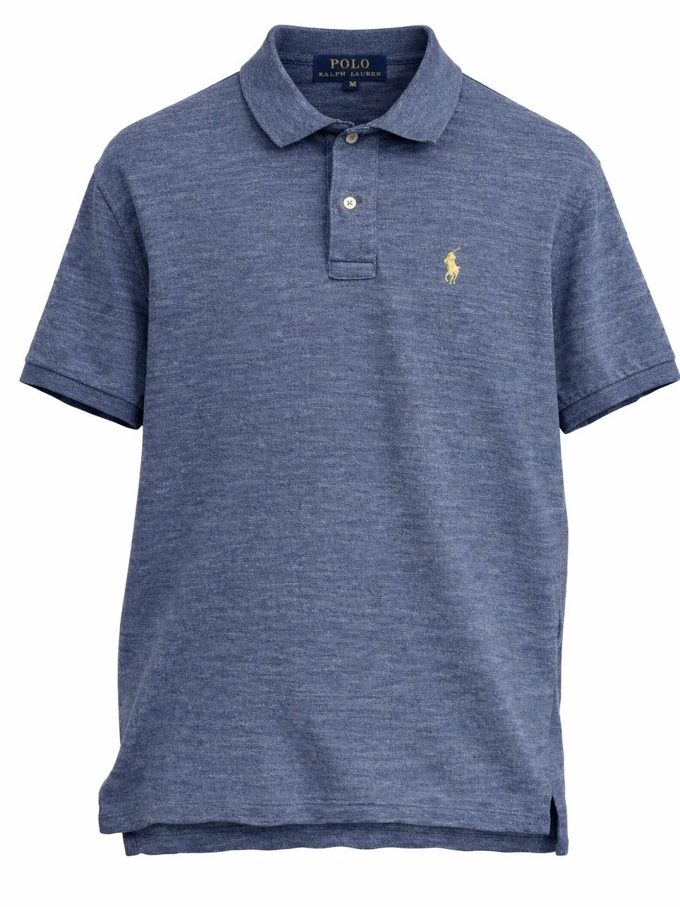Polo Ralph Lauren blue polo shirt men’s designer cotton short sleeve polo front view