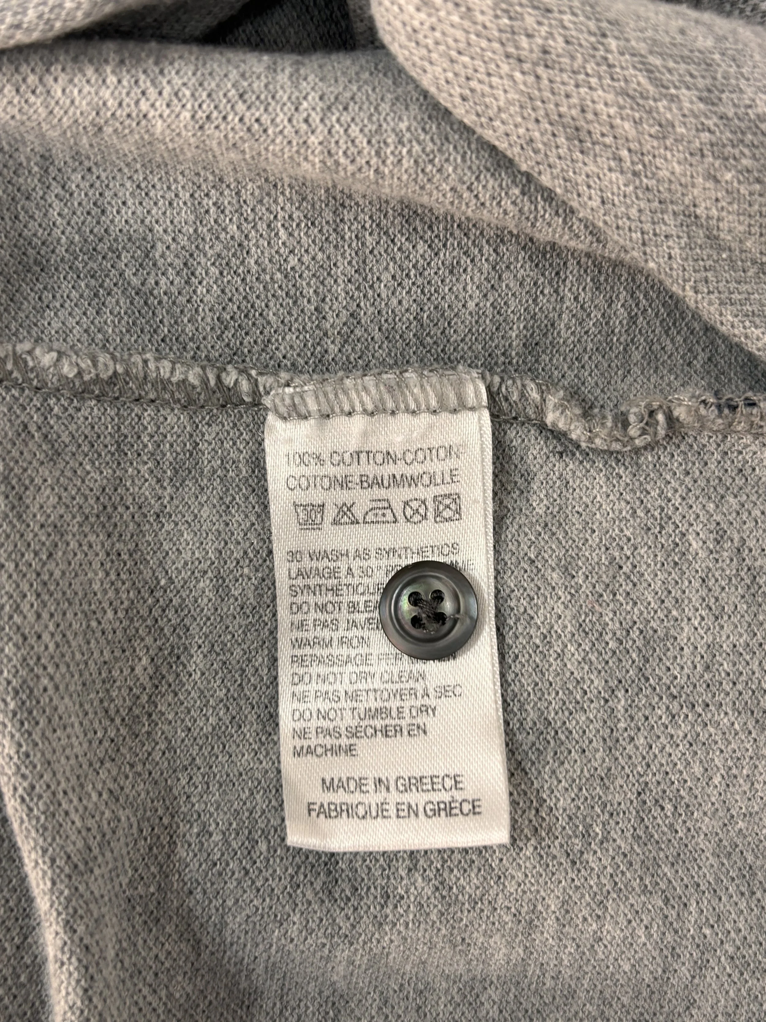 Paul Smith cotton care label and fabric composition