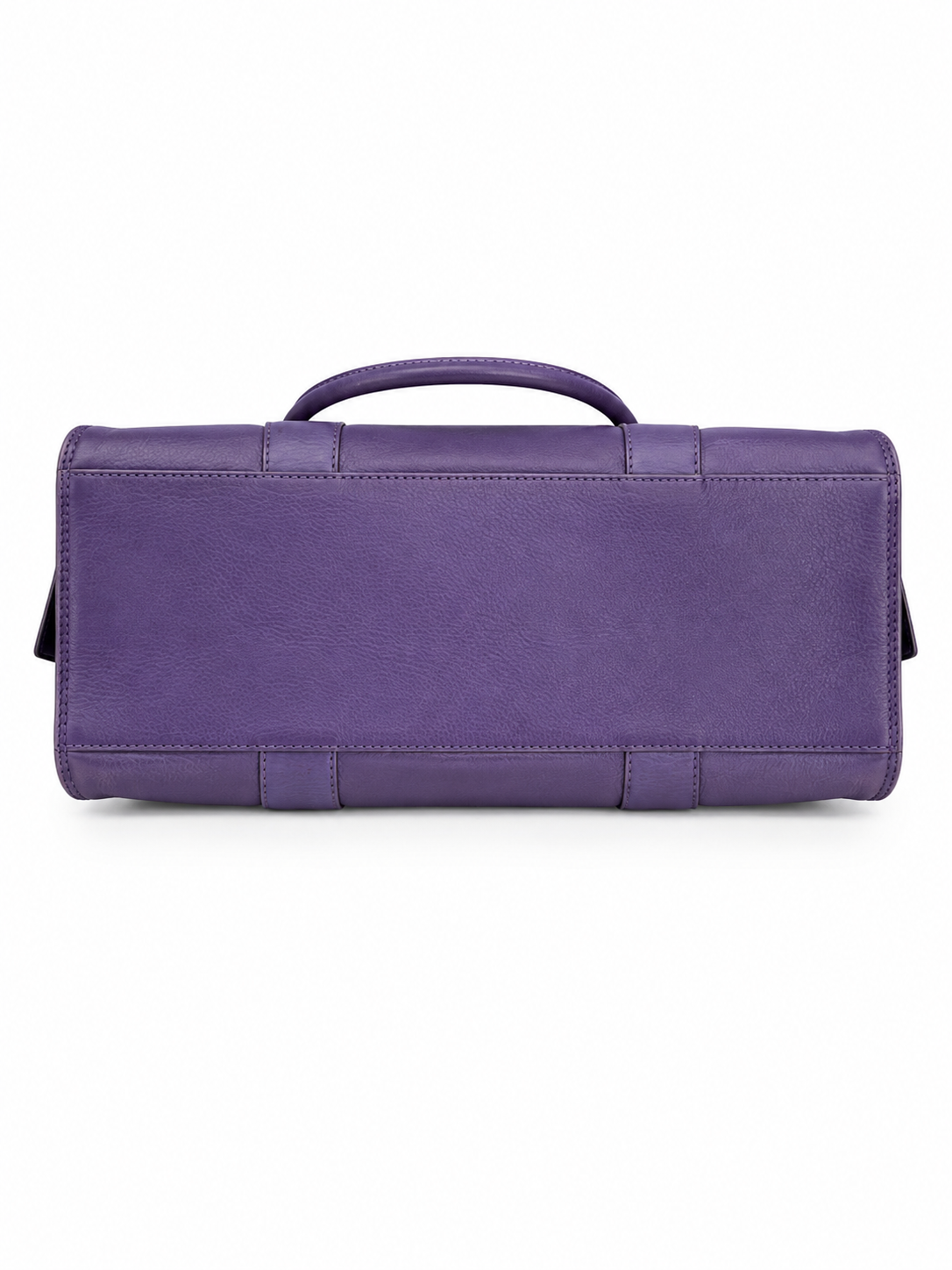 Celine purple leather handbag bottom view