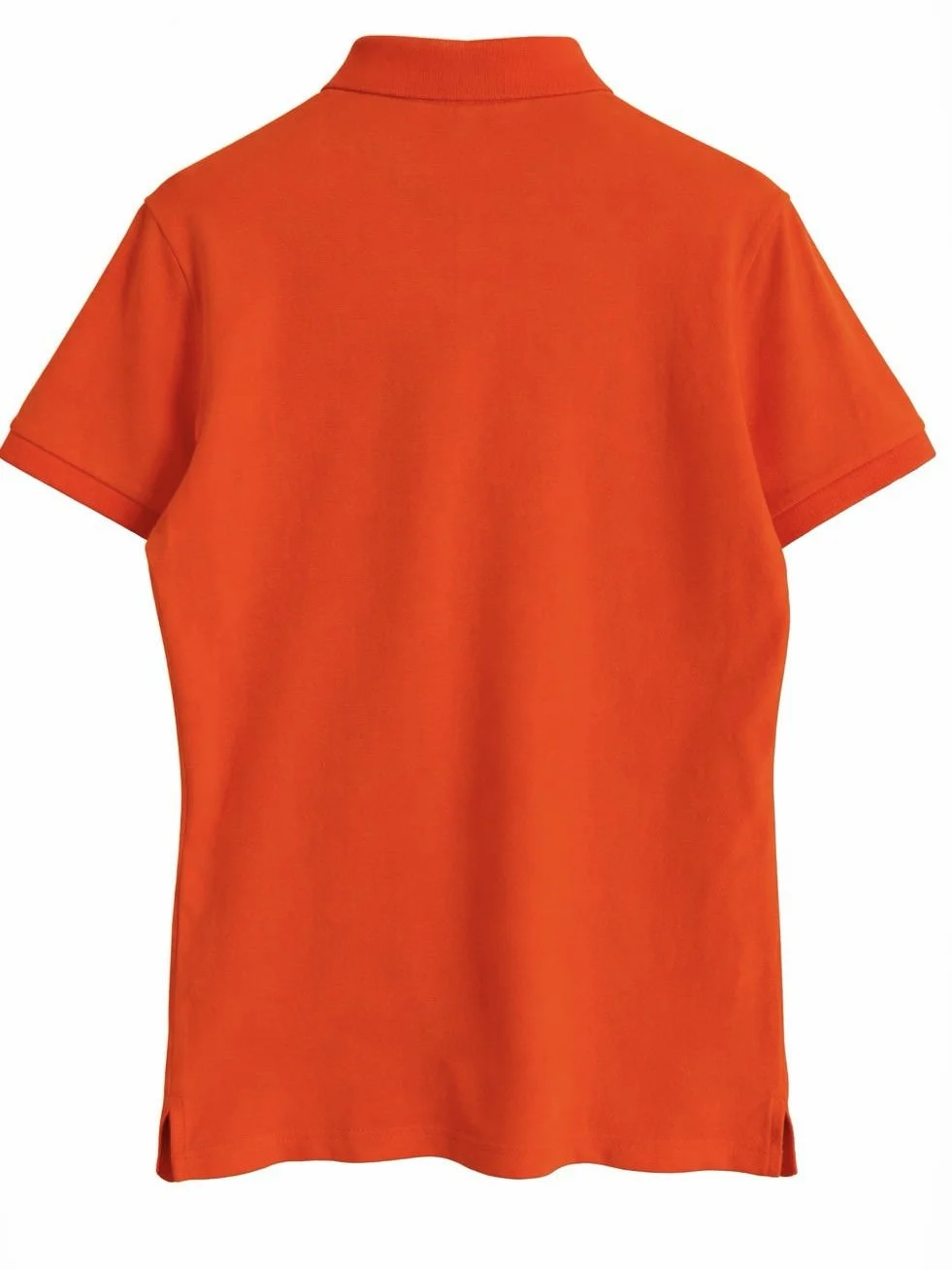 Cavallaro Napoli orange polo shirt back view men’s cotton designer polo
