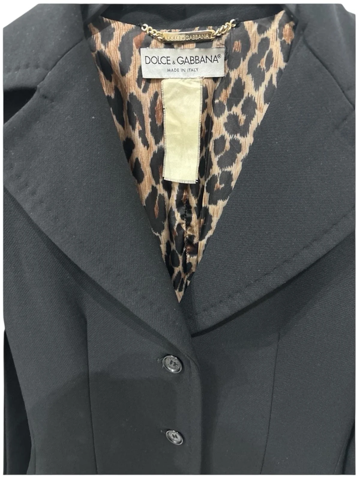 Dolce & Gabbana Made in Italy coat label