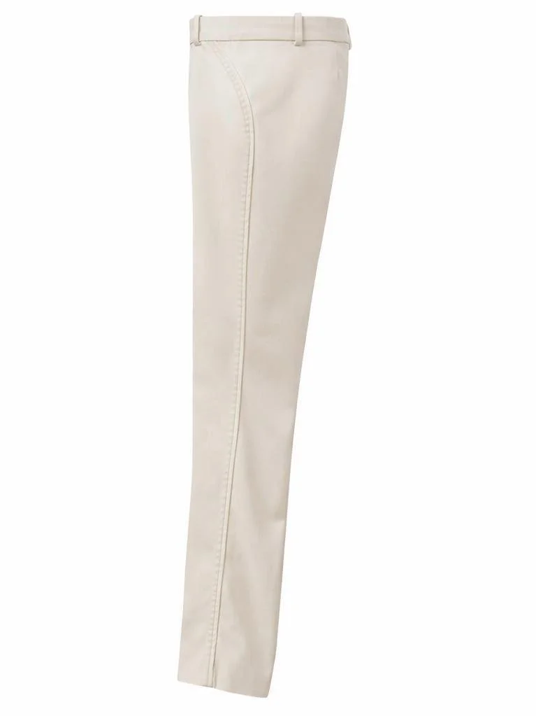 Gianni Versace pre-owned cream tailored trousers side view elegant Italian designer tailoring