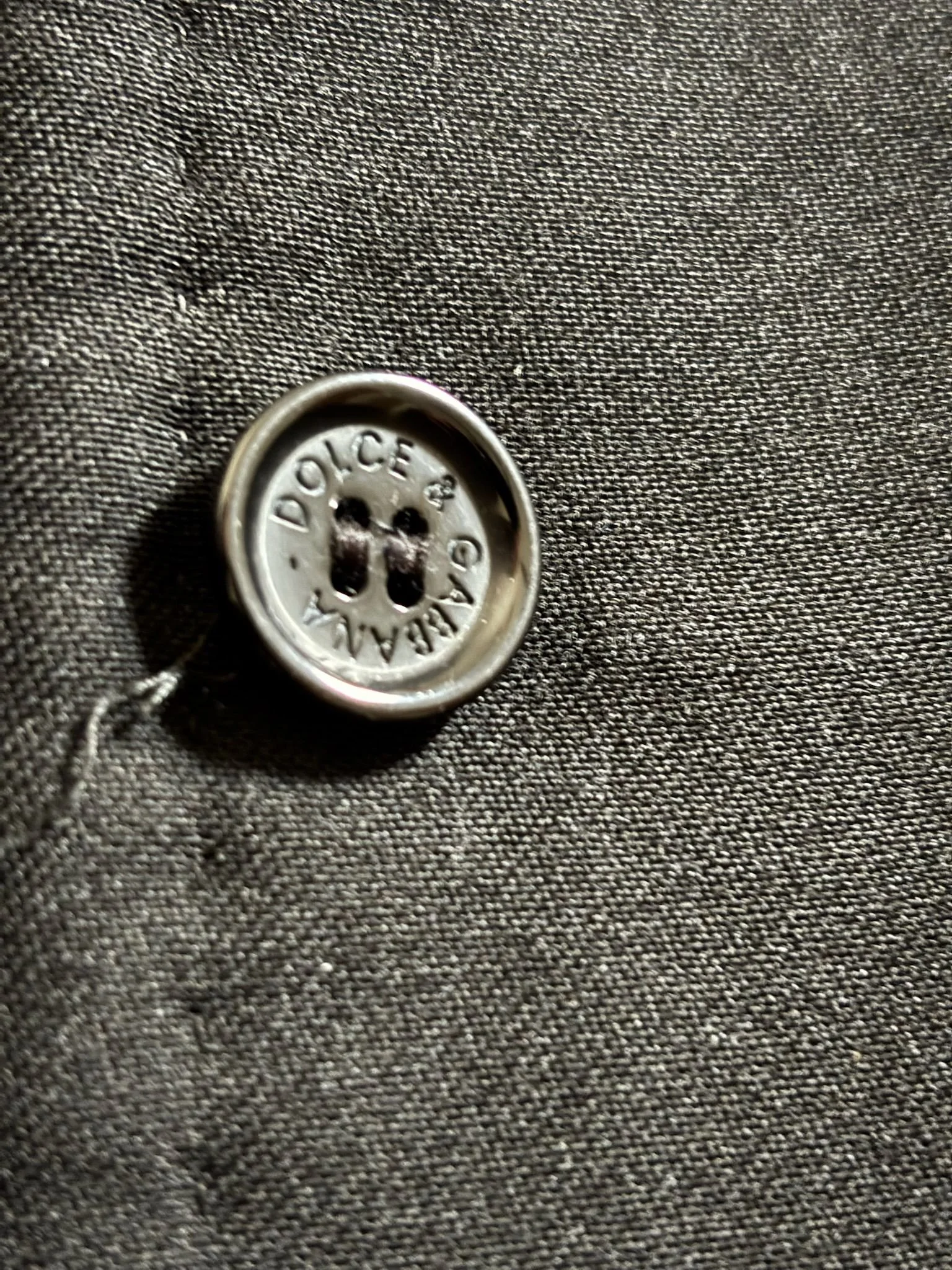 Dolce & Gabbana black coat button detail