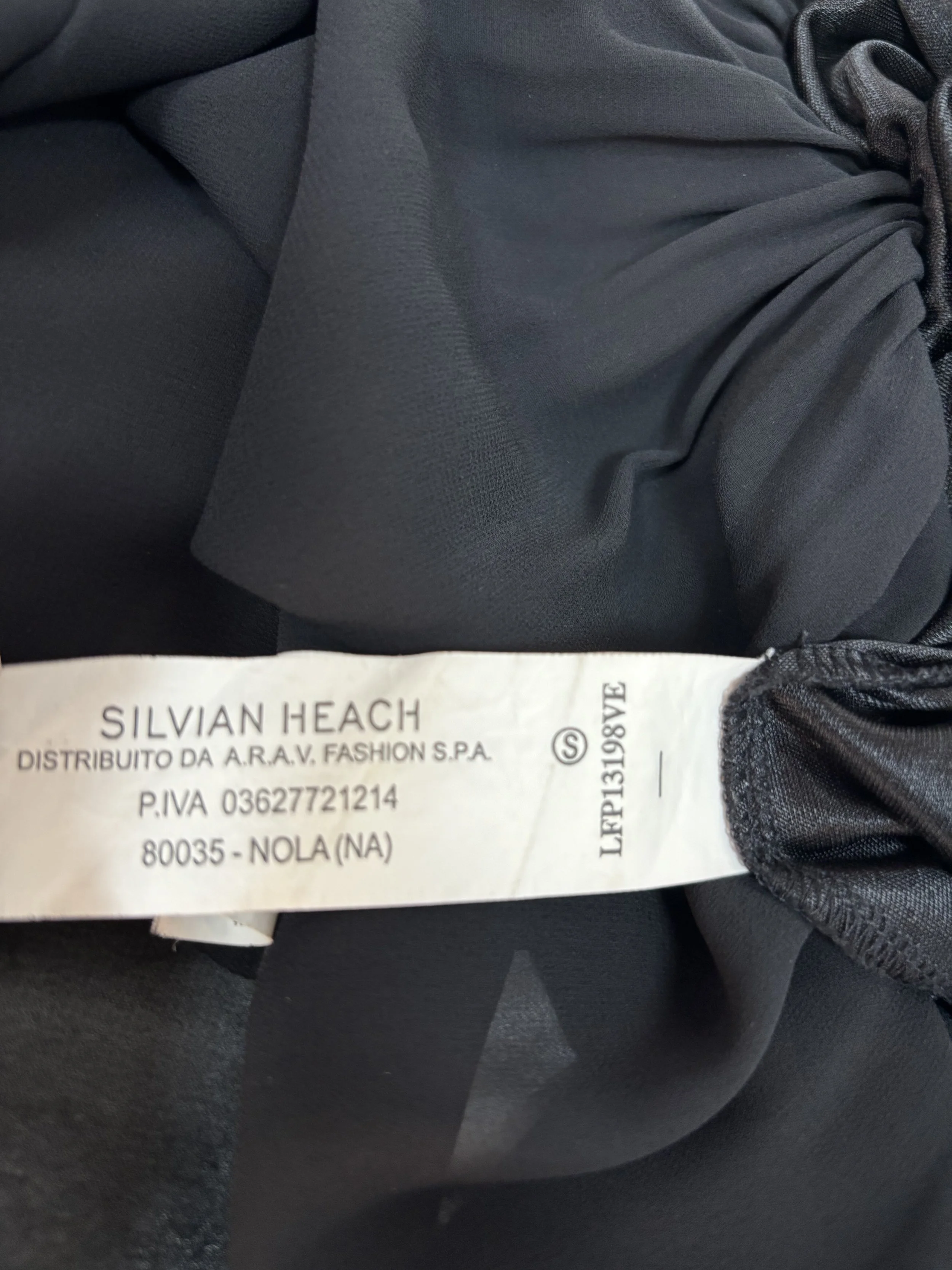 Silvian Heach black dress authentic garment label, size S and style reference LFP13198YE