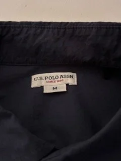 U.S Polo Assn  navy blue shirt size-logo view Small.jpeg