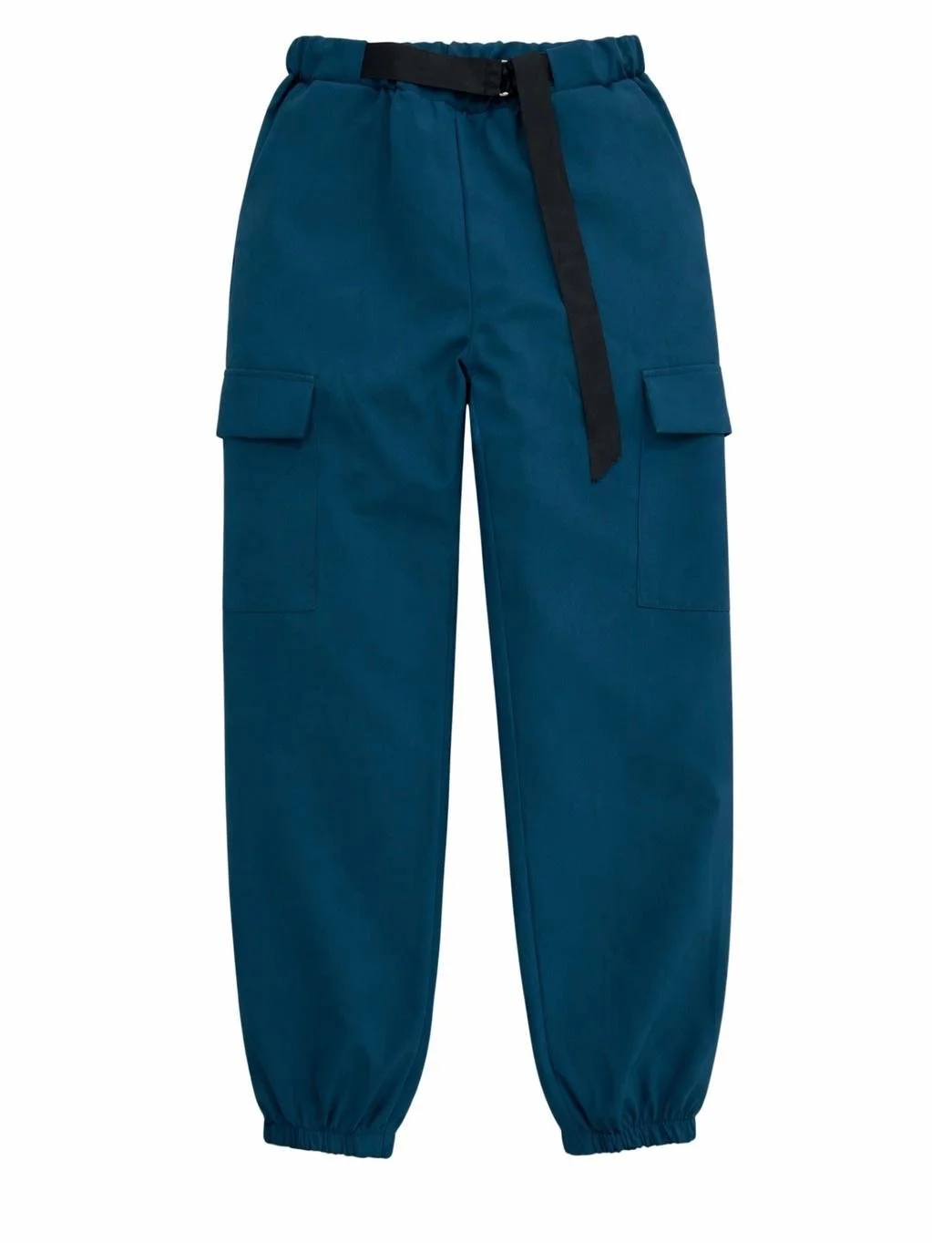 Pre-owned Italian quality blue cargo pants front view