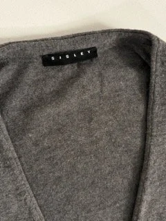SISLEY gray cardigan logo Small.jpeg