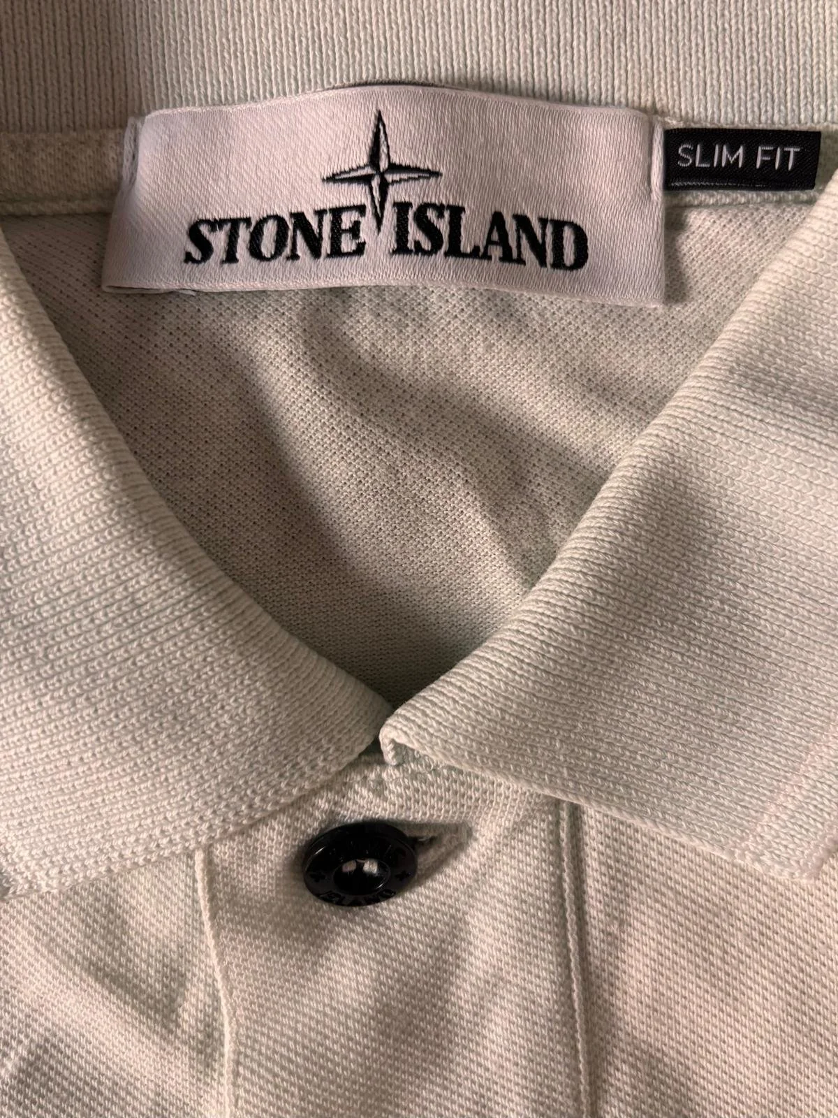 Stone Island inner neck label slim fit polo shirt