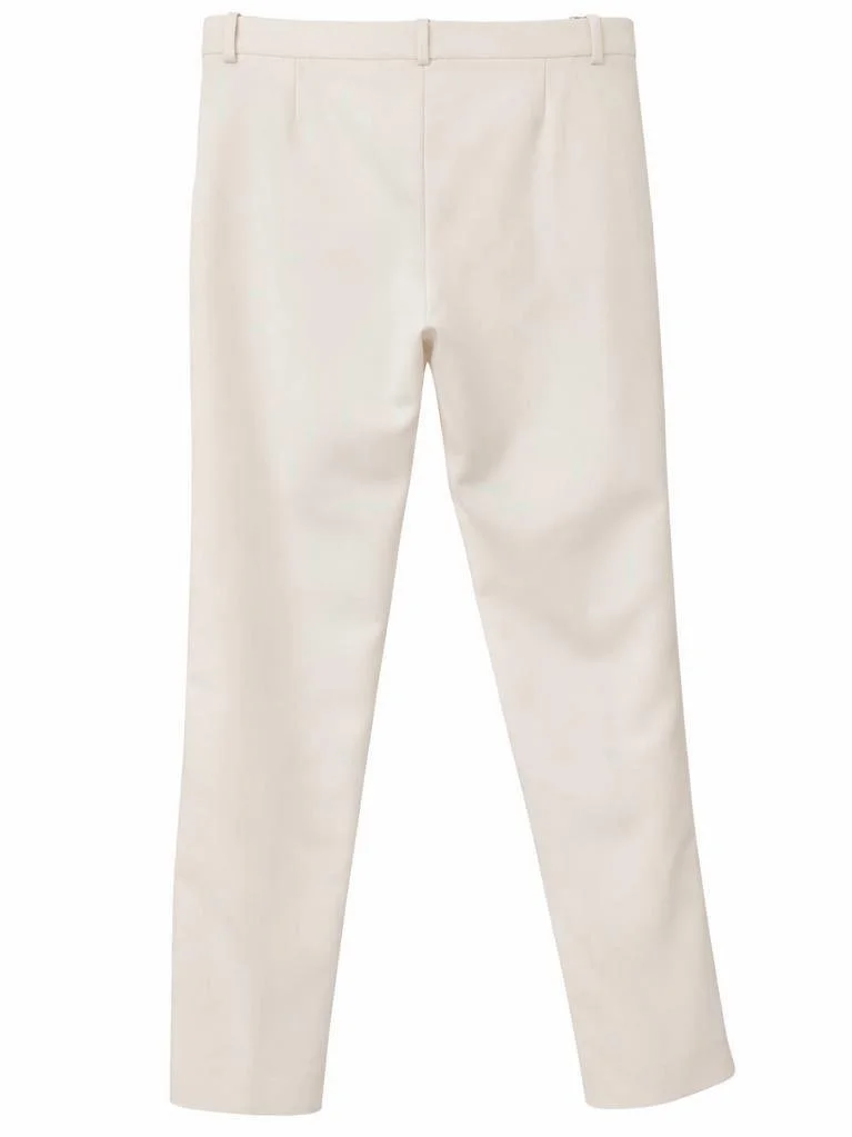 Gianni Versace pre-owned cream tailored trousers back view classic straight fit designer pants