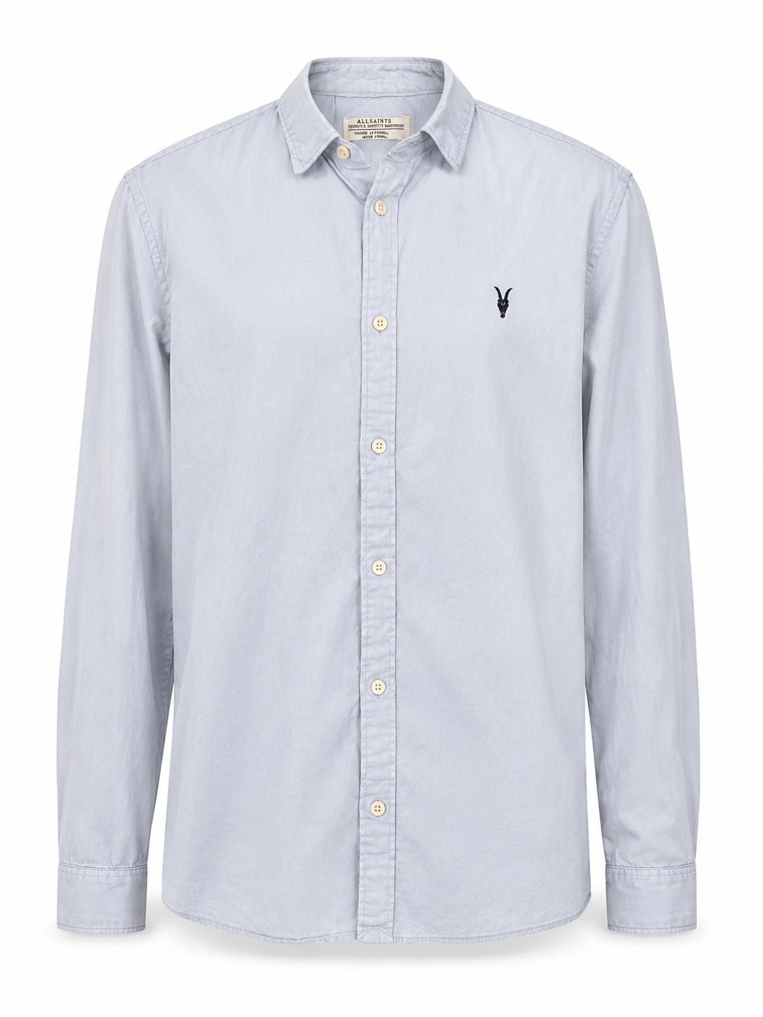 AllSaints premium cotton shirt flat lay front