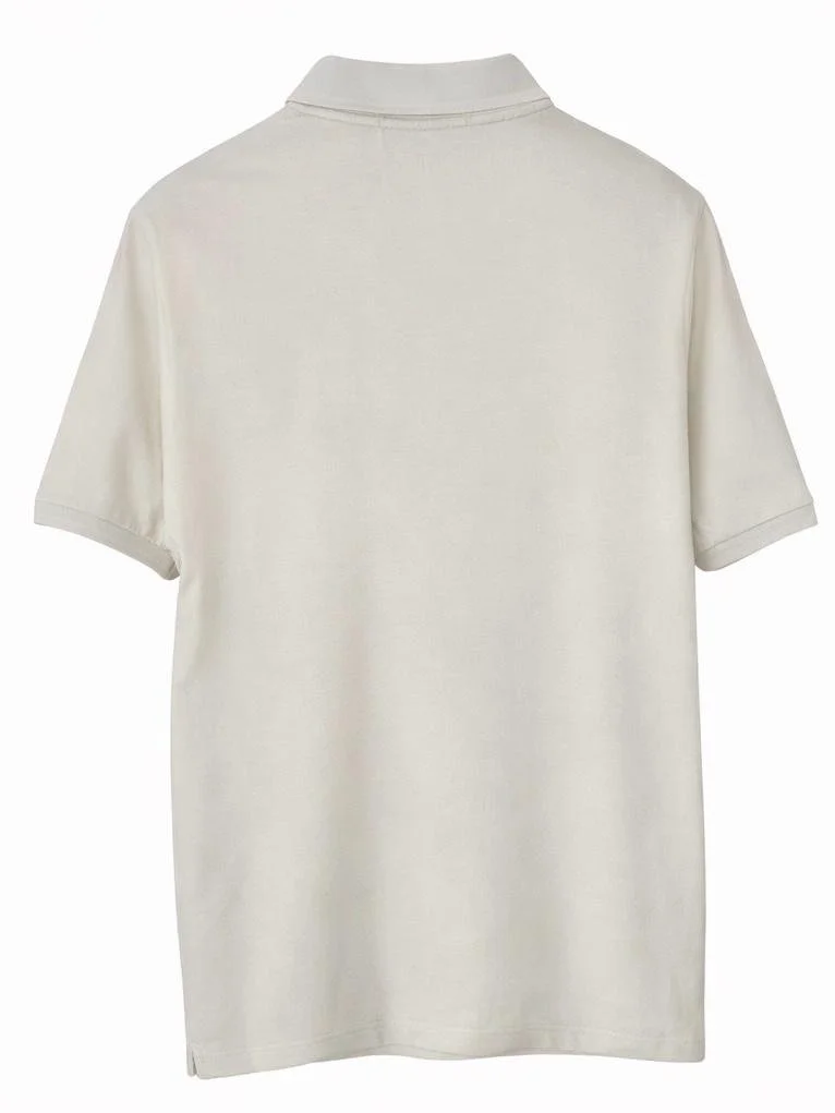 Stone Island polo shirt back view in cream color