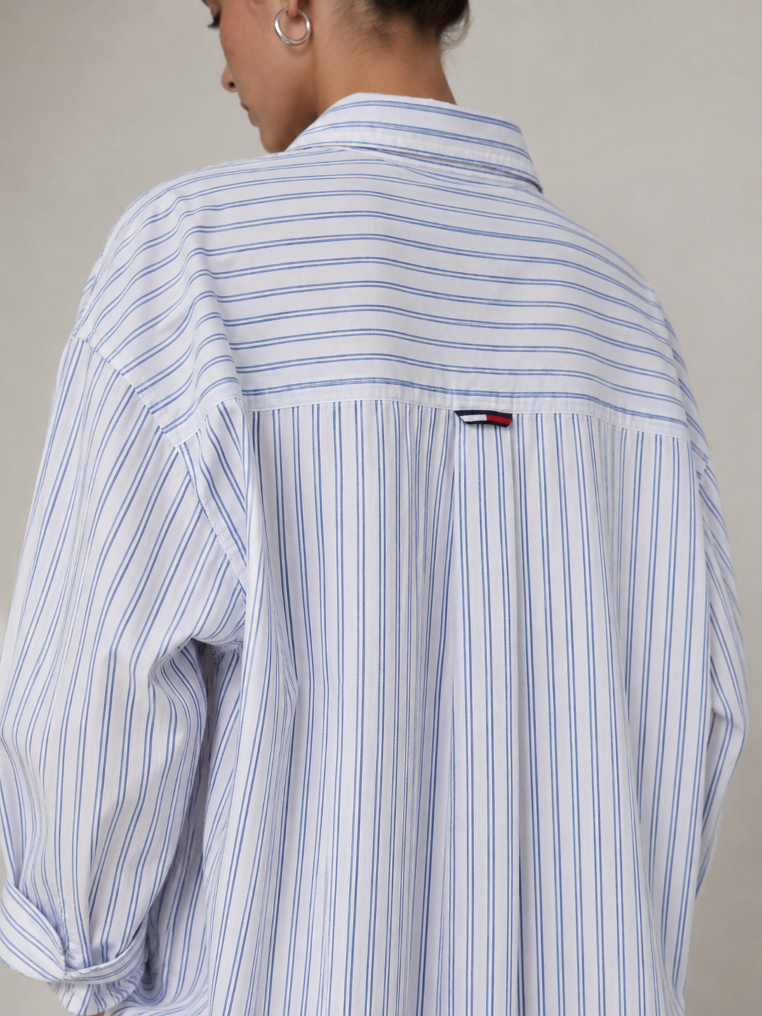 Tommy Hilfiger striped shirt back detail oversized fit