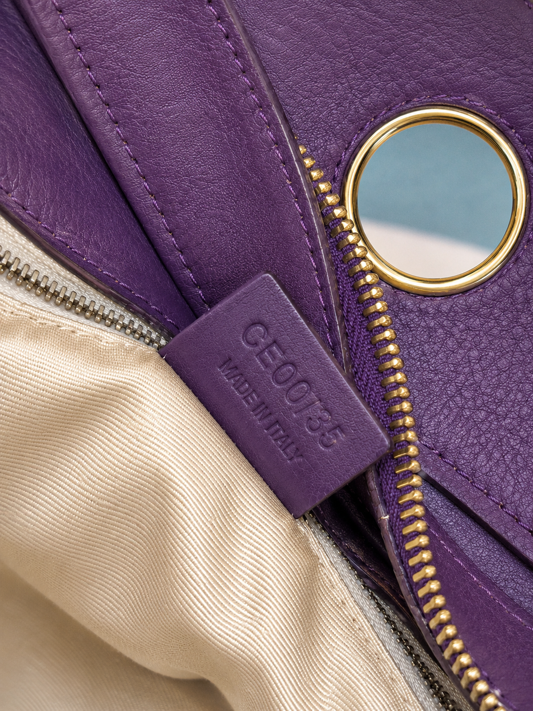 Celine CE00/35 code and Made in Italy detail