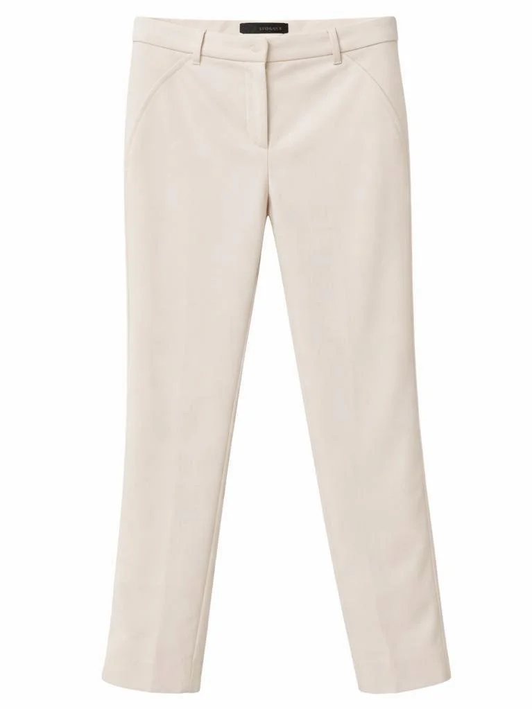 Gianni Versace pre-owned cream tailored trousers front view minimalist Italian designer pants