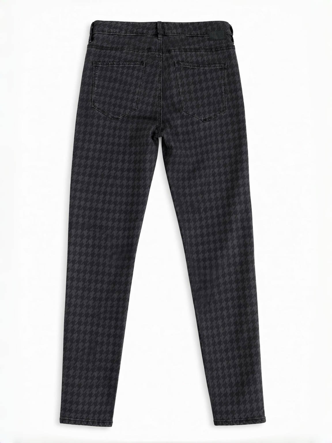 DAWN Sunshine Cropped black houndstooth jeans back view pre-owned
