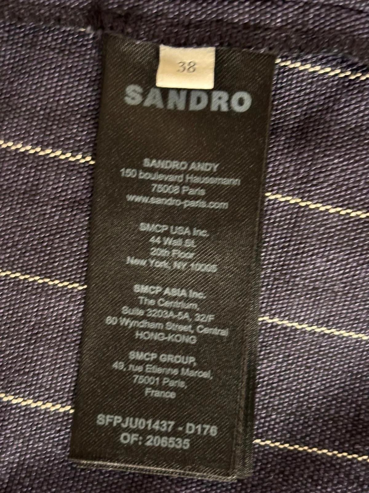 Sandro skirt size label EU 38, authentic designer garment