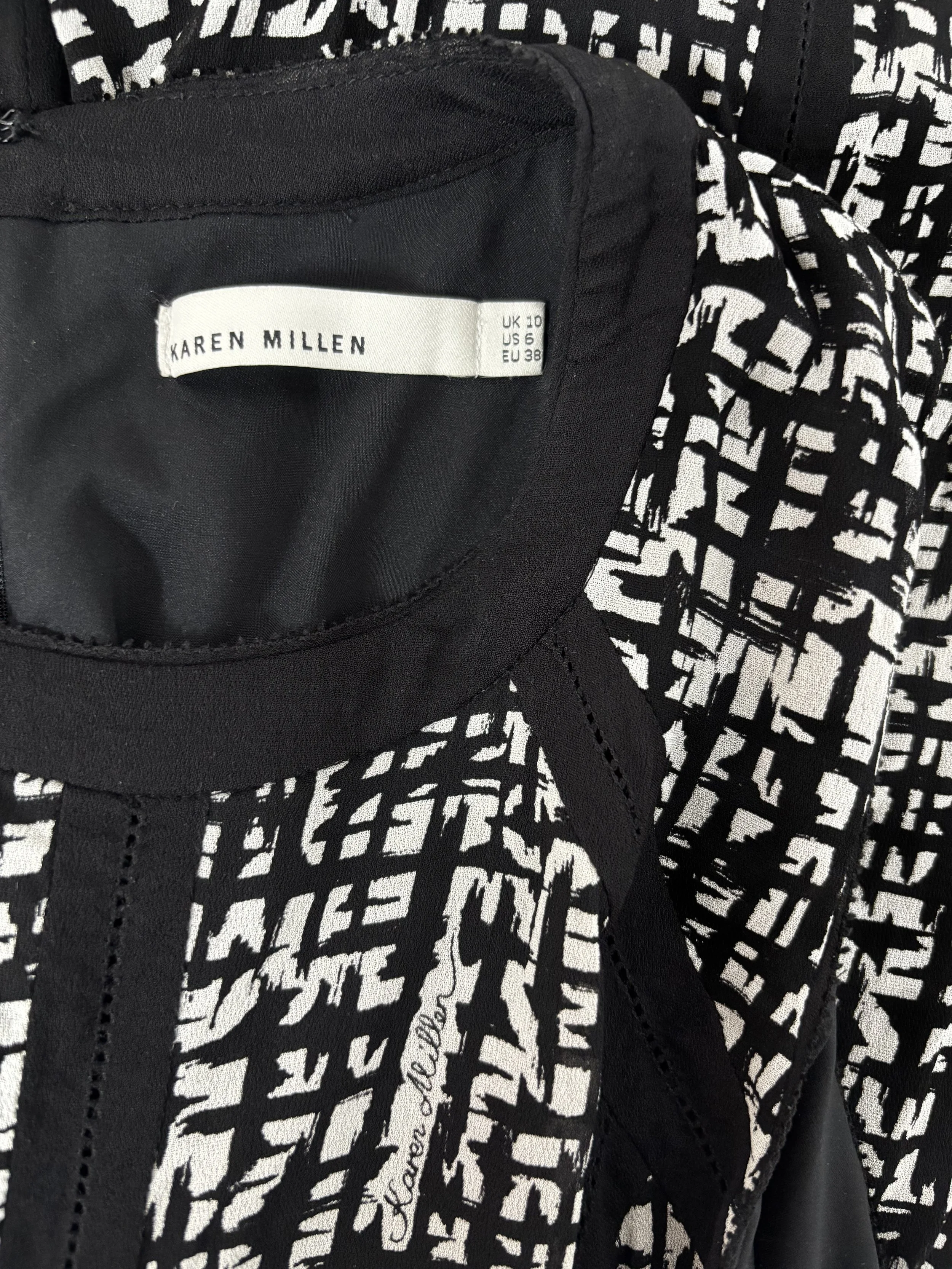 Karen Millen designer dress label UK 10 EU 38