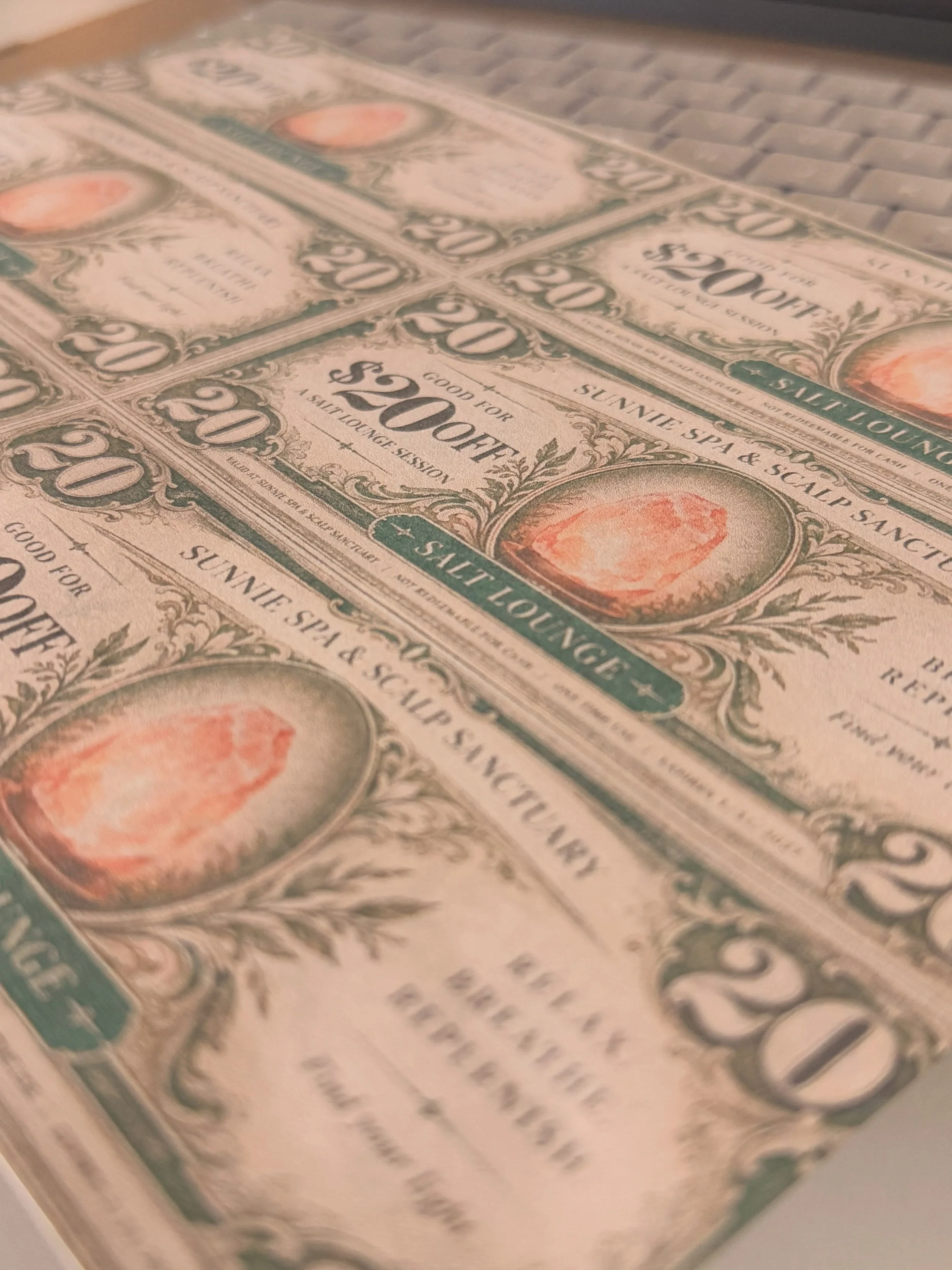 Apparently, designing vintage money is part of my new job description. 😂💸
Come see us NEXT WEEKEND at the Downtown Mooresville Food Truck Festival! 🎉 Saturday, October 3, starting at 4 PM!
Stop by the Sunnie Spa &amp; Scalp Sanctuary tent to say h