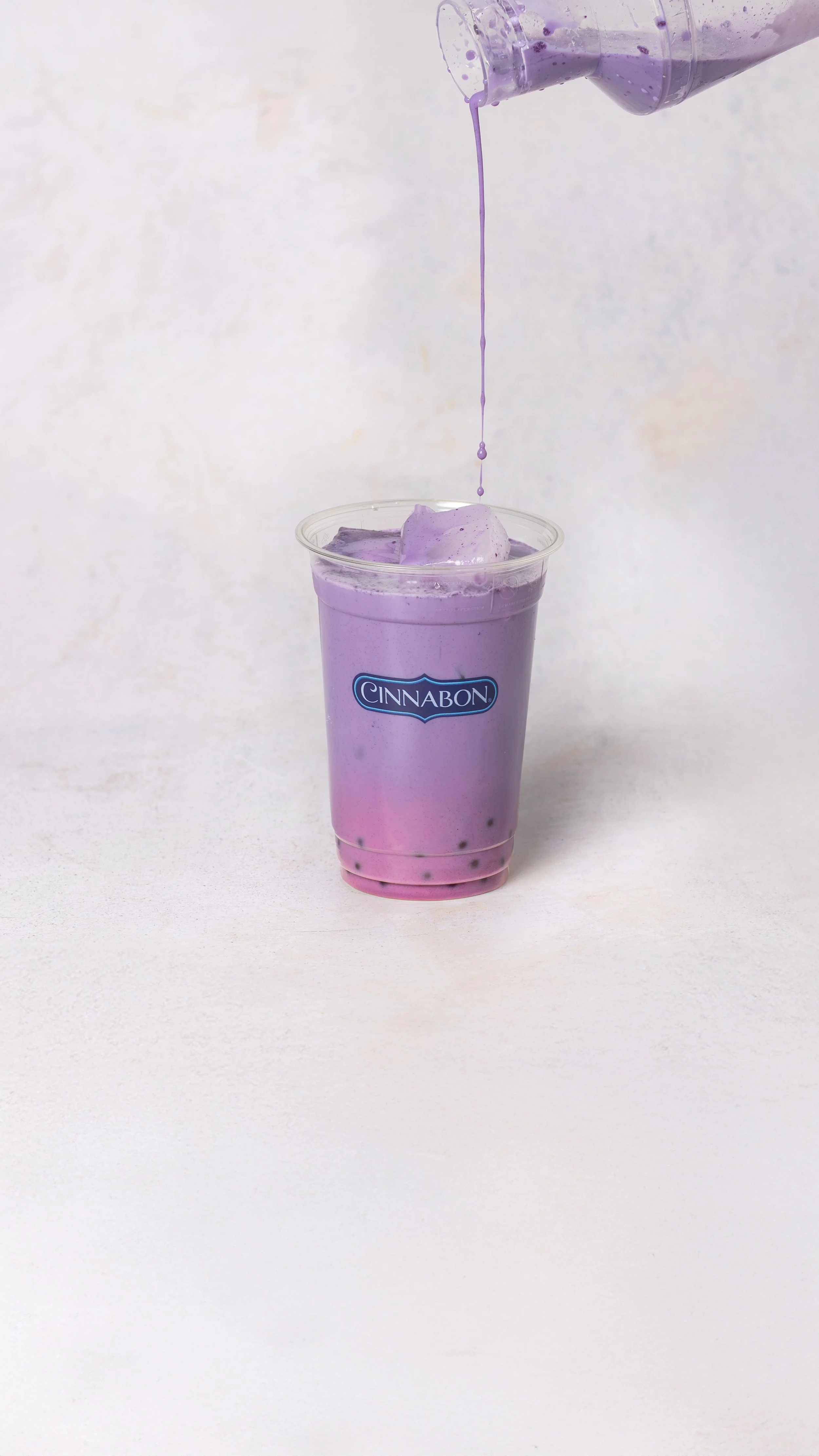 Sweet and vibrant ube drink with an irresistibly creamy texture