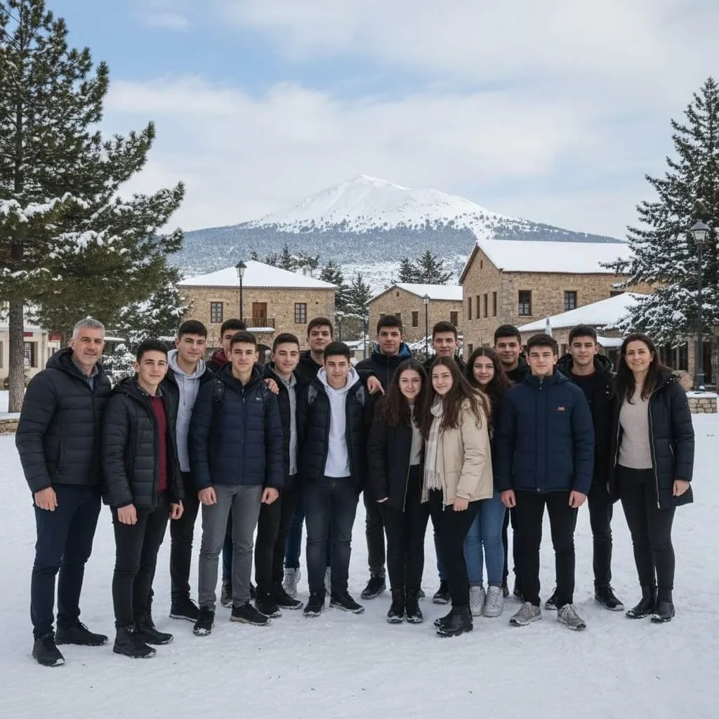Στιγμές χαλάρωσης και καθαρού αέρα στην Πλατεία Τροόδους, την 'καρδιά' των Κυπριακών βουνών.