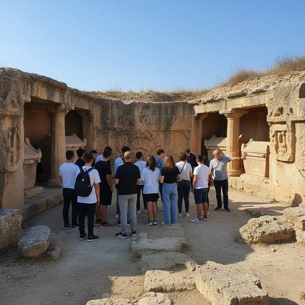 Οι συμμετέχοντες μας ανακαλύπτουν τον πολιτιστικό πλούτο της Κύπρου με επίσκεψη στο μνημείο των Τάφων των Βασιλέων στην Πάφο.