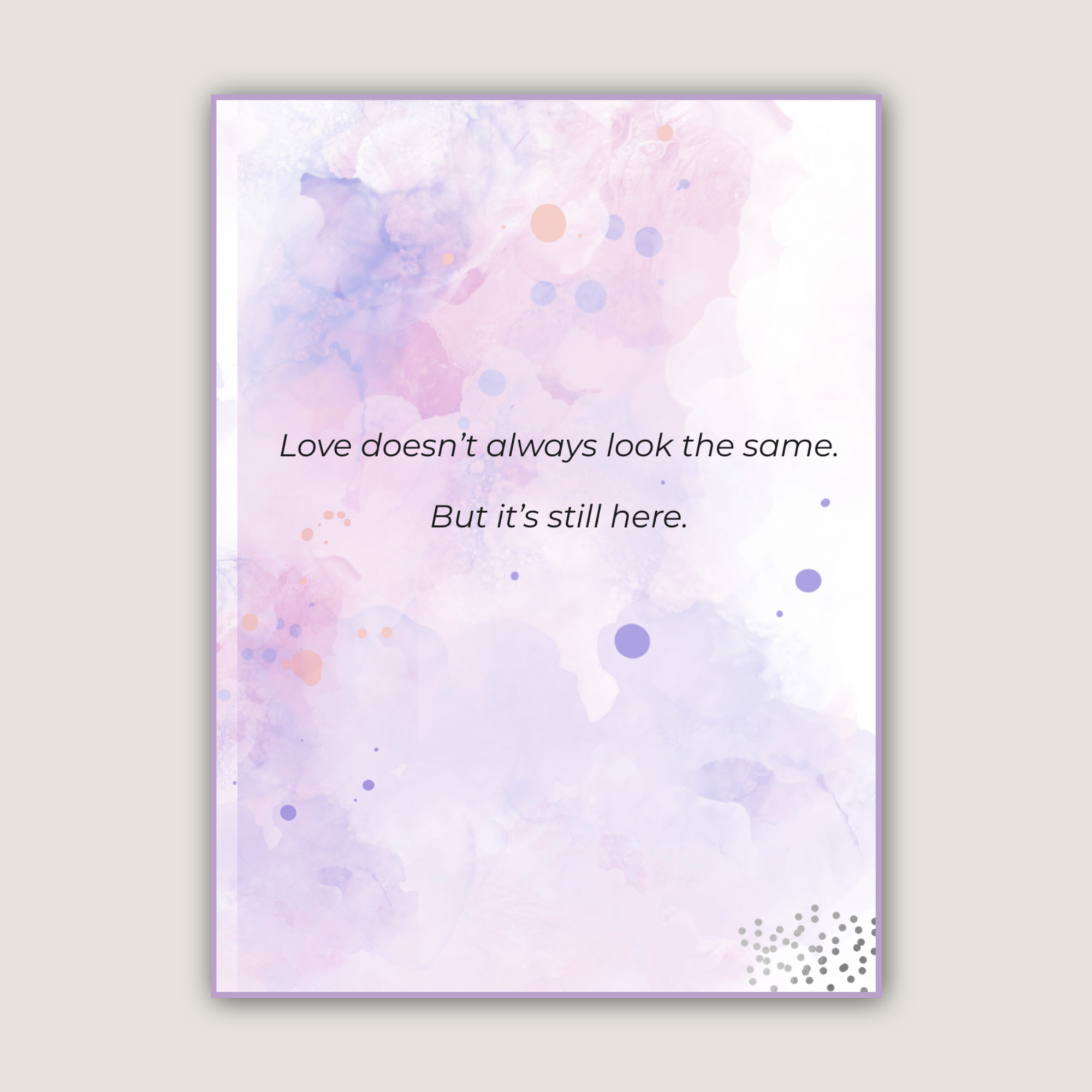 Love doesn't always look the same