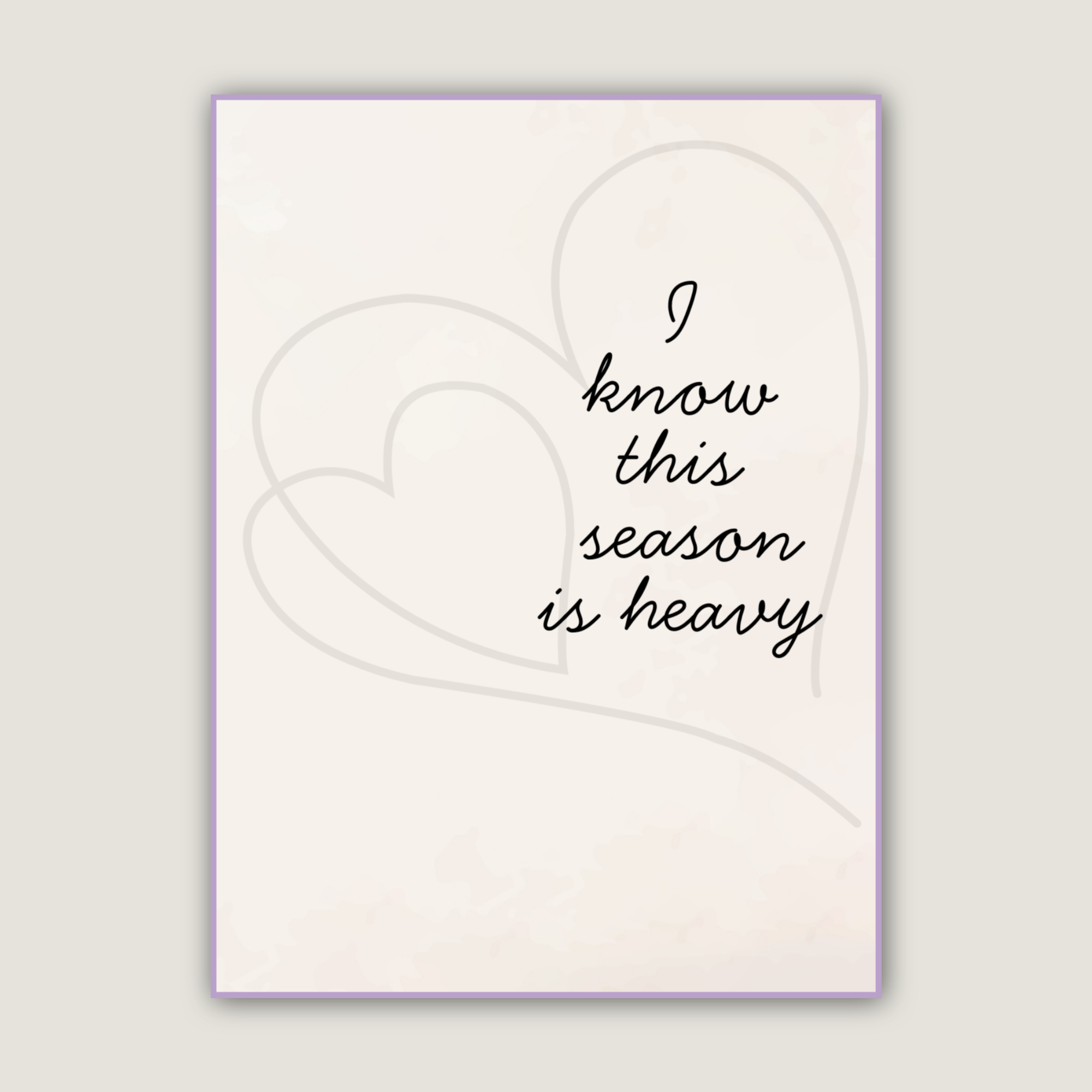 I Know This Season Is Hard