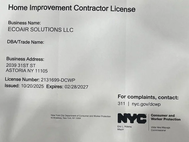 NYC Home Improvement Contractor License