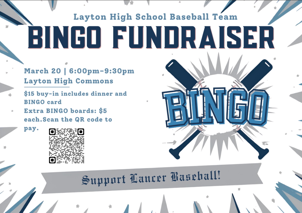 Layton High School Baseball Team Bingo Fundraiser