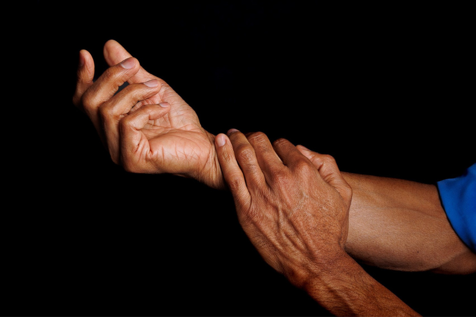 Hand Model Male - Dylan Jawahir Two Hands in Artistic Pose with Black Background