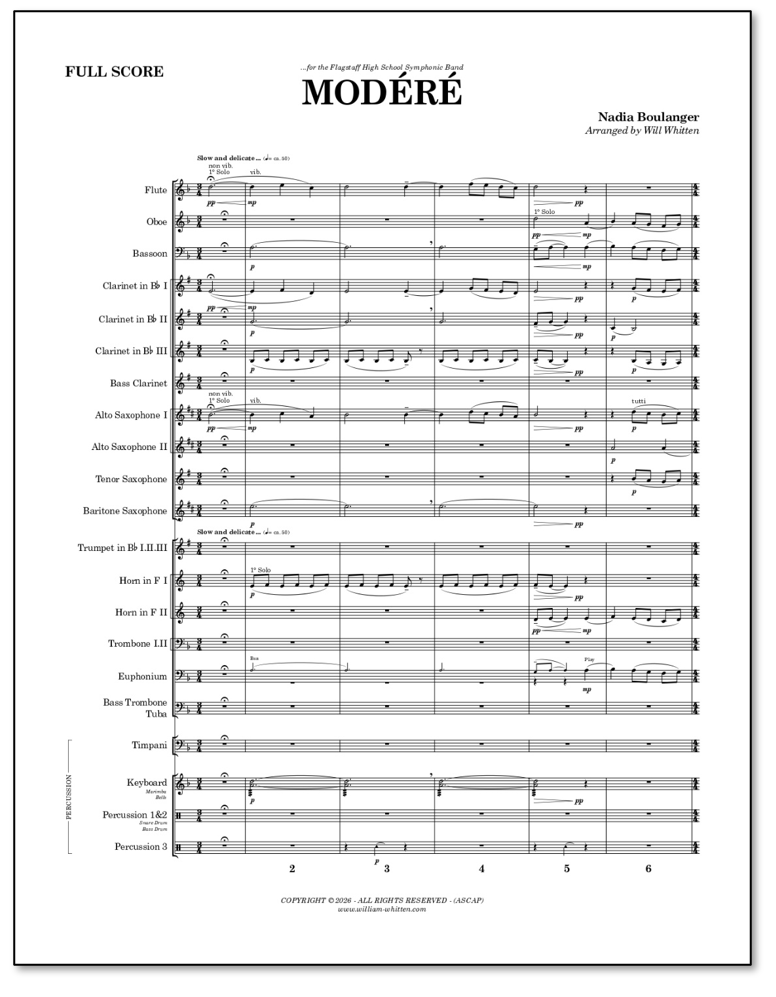 Modéré - for wind band