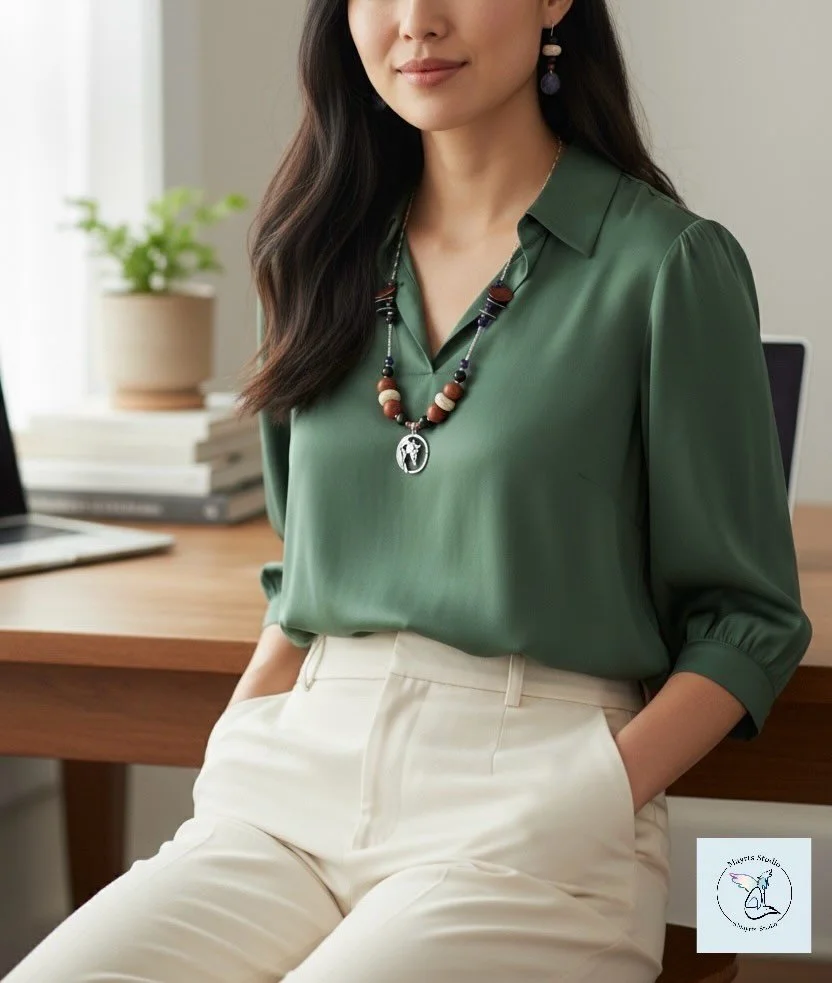 Black Horse

Designed to move effortlessly
between worlds.

Worn here in a business-casual setting &mdash;
quietly grounded, composed, and intentional.
This piece doesn&rsquo;t compete with the wearer.
It complements presence, focus, and strength.

J