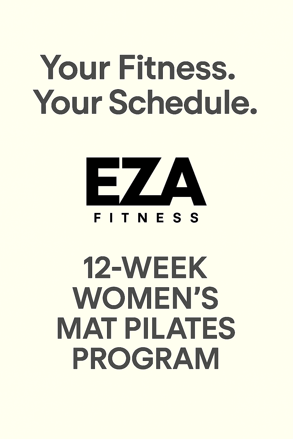 12 Week Women's Mat Pilates Program