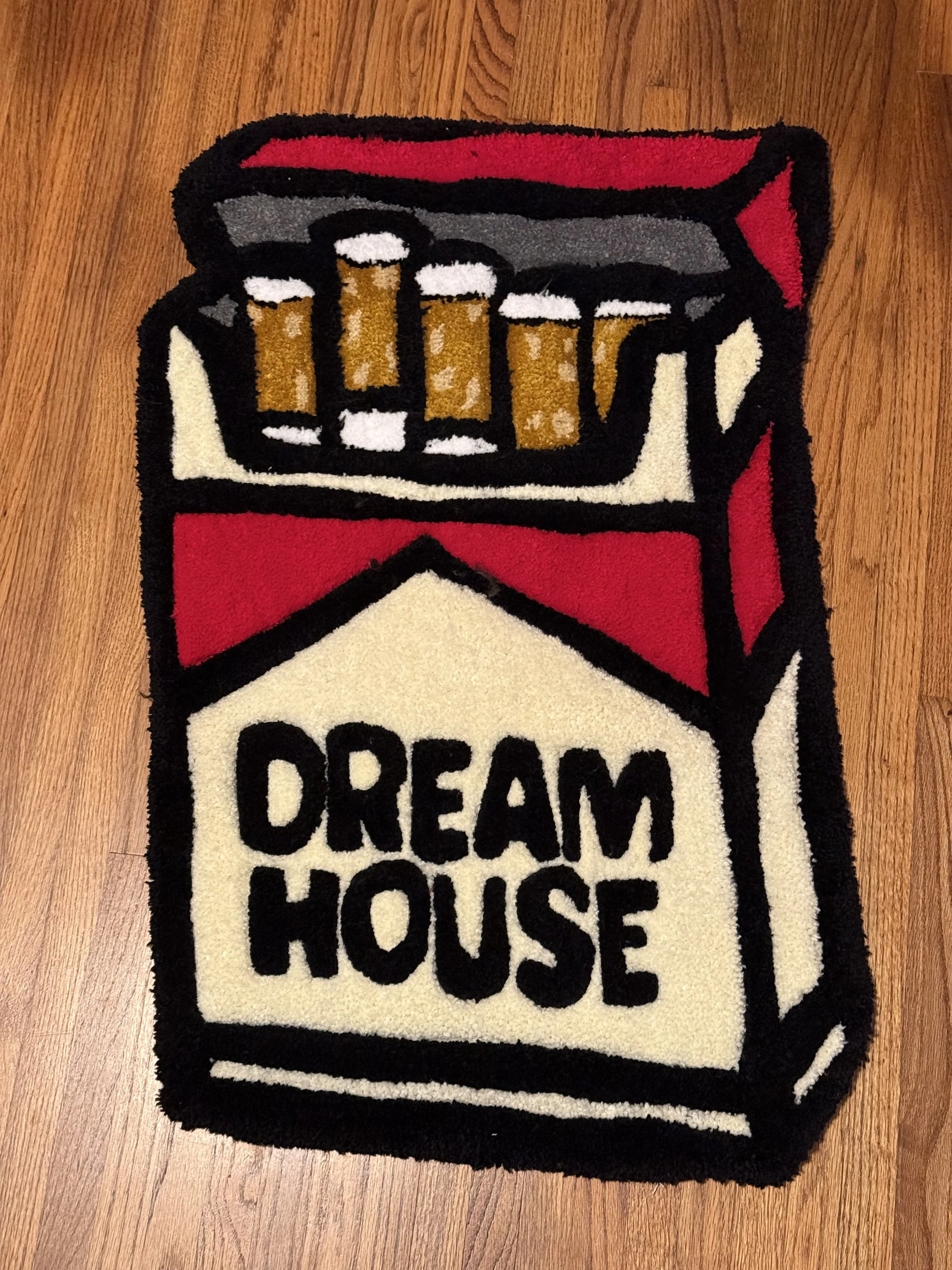 hand-tufted rug wall piece by Dream House Rugs