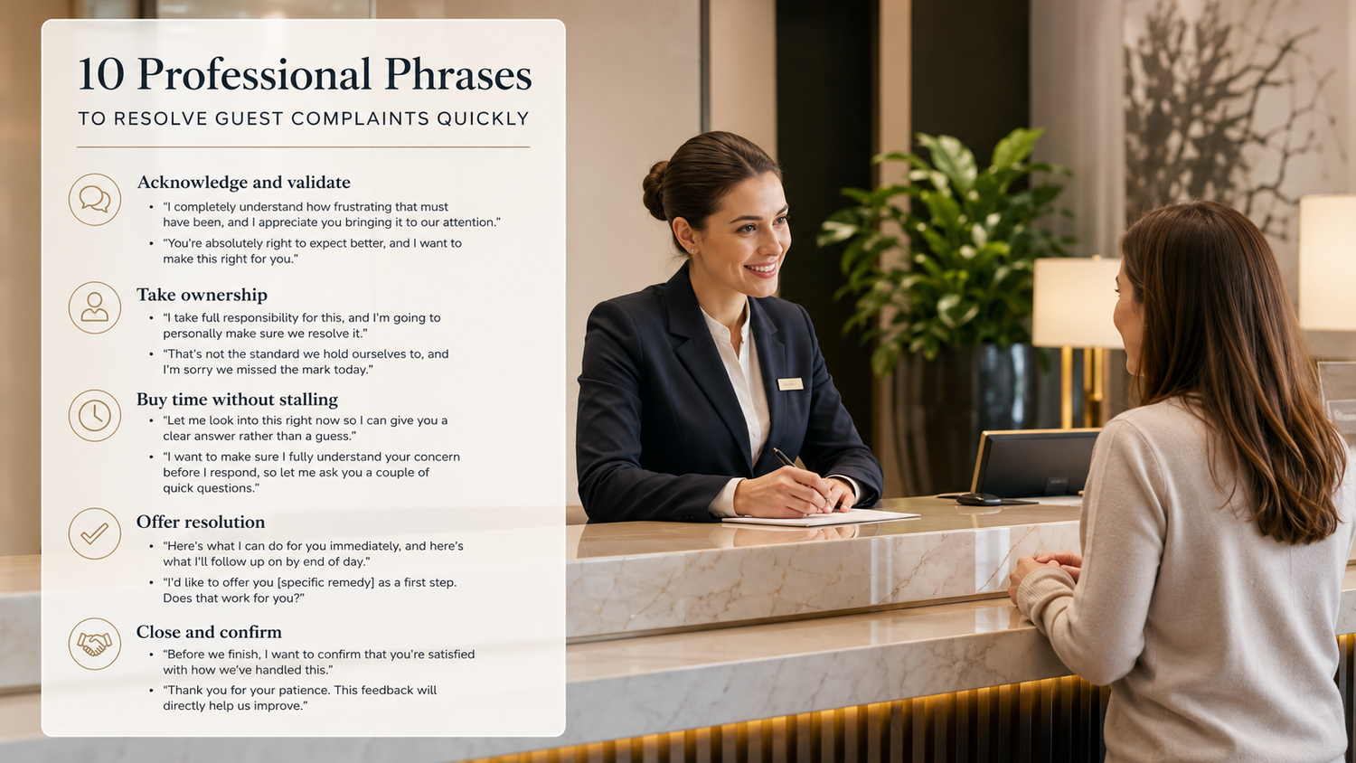 Hospitality English Phrasebook – 100+ Hotel & Restaurant Phrases | The ...