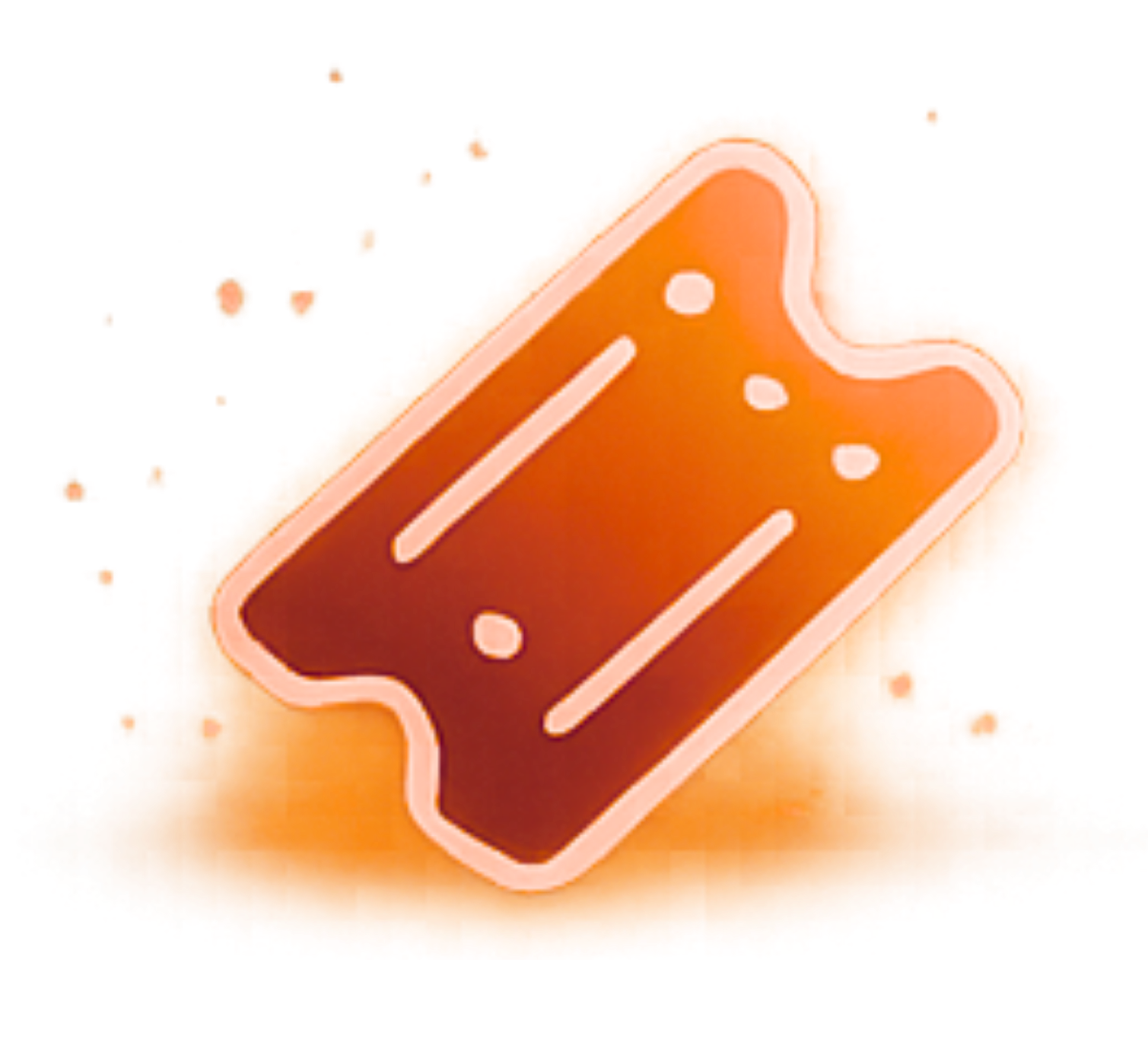 Icône lumineuse d'un gobelet en forme de pain grillé.